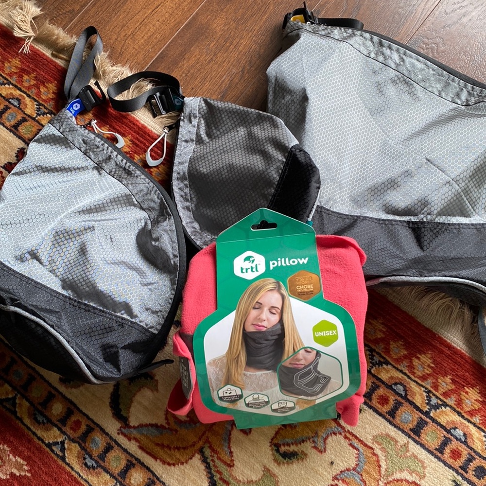 Travel bags and pillow (new no tags)